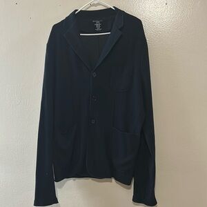 Majestic Filatures French Three Button Blazer in Navy SZ XXL